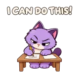 I CAN DO THIS! · Drama Cat sticker from Express Yourself