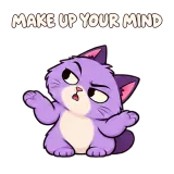 MAKE UP YOUR MIND · Drama Cat sticker from Express Yourself