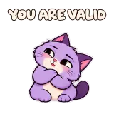 YOU ARE VALID · Drama Cat sticker from Express Yourself