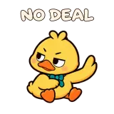 NO DEAL · Office Duck sticker from Express Yourself