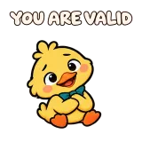 YOU ARE VALID · Office Duck sticker from Express Yourself