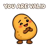 YOU ARE VALID · Potato sticker from Express Yourself