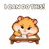 I CAN DO THIS! · Snack Hamster sticker from Express Yourself