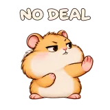 NO DEAL · Snack Hamster sticker from Express Yourself