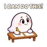 I CAN DO THIS! · Soft Ghost sticker from Express Yourself