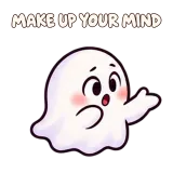 MAKE UP YOUR MIND · Soft Ghost sticker from Express Yourself