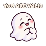 YOU ARE VALID · Soft Ghost sticker from Express Yourself
