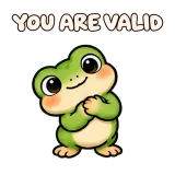 YOU ARE VALID · Tiny Frog sticker from Express Yourself