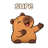 sure · Capybara sticker from Chat Signs