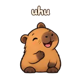 uhu · Capybara sticker from Chat Signs