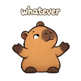 whatever · Capybara sticker from Chat Signs