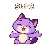 sure · Drama Cat sticker from Chat Signs