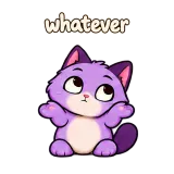whatever · Drama Cat sticker from Chat Signs