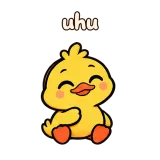 uhu · Office Duck sticker from Chat Signs