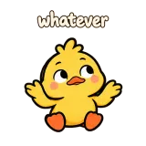 whatever · Office Duck sticker from Chat Signs