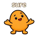 sure · Potato sticker from Chat Signs