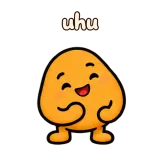 uhu · Potato sticker from Chat Signs