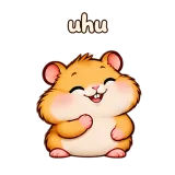 uhu · Snack Hamster sticker from Chat Signs