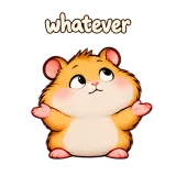 whatever · Snack Hamster sticker from Chat Signs