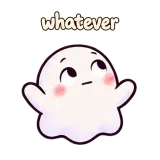 whatever · Soft Ghost sticker from Chat Signs