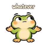 whatever · Tiny Frog sticker from Chat Signs