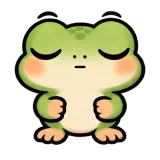 Sigh · Tiny Frog sticker from Express Yourself