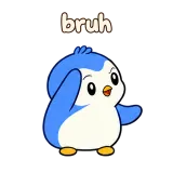 bruh · Awkward Penguin sticker from Chat Reactions