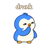 drunk · Awkward Penguin sticker from Chat Reactions