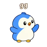gg · Awkward Penguin sticker from Chat Reactions