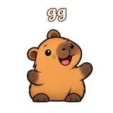 gg · Capybara sticker from Chat Reactions