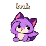 bruh · Drama Cat sticker from Chat Reactions