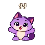 gg · Drama Cat sticker from Chat Reactions