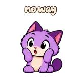 no way · Drama Cat sticker from Chat Reactions