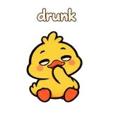 drunk · Office Duck sticker from Chat Reactions