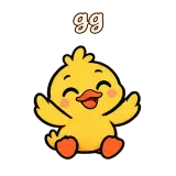gg · Office Duck sticker from Chat Reactions