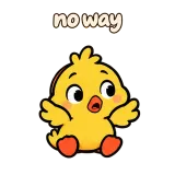 no way · Office Duck sticker from Chat Reactions