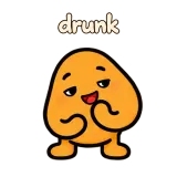 drunk · Potato sticker from Chat Reactions