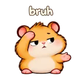 bruh · Snack Hamster sticker from Chat Reactions