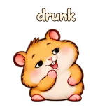 drunk · Snack Hamster sticker from Chat Reactions
