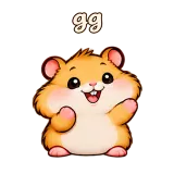 gg · Snack Hamster sticker from Chat Reactions