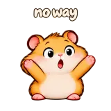 no way · Snack Hamster sticker from Chat Reactions