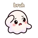 bruh · Soft Ghost sticker from Chat Reactions