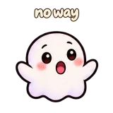 no way · Soft Ghost sticker from Chat Reactions