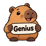 Genius · Capybara sticker from Chat Signs
