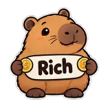 Rich · Capybara sticker from Chat Signs