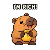 Rich · Capybara sticker from Chat Signs