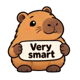 Very smart · Capybara sticker from Chat Signs