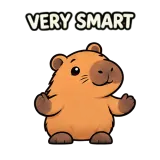 Very smart · Capybara sticker from Chat Signs