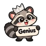 Genius · Chaos Raccoon sticker from Chat Signs