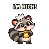 Rich · Chaos Raccoon sticker from Chat Signs